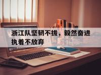 IM电竞游戏综合-浙江队坚韧不拔，毅然奋进执着不放弃